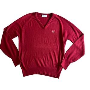 1980s Vintage Pickering V Neck Sweater- Large Virginia Tech G.C (Golf Course?)